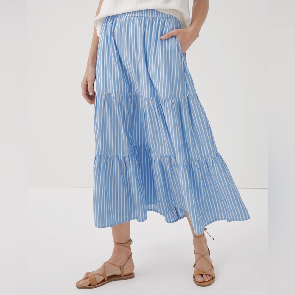 NWOT Sunset Light Gauze Tiered Skirt